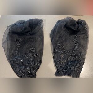 PLUS Size 18 Formal Black Strapless Dress with Slide on sleeves~